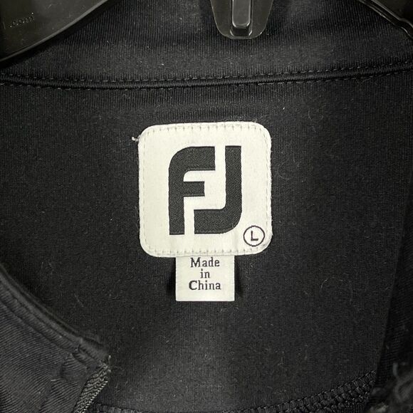 FootJoy Jacket Womens Large Black Zip Up Golf Performance Mid Layer Fairway Club - Picture 4 of 9
